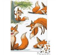 Jigsaw Puzzles 1000 Pieces for Teenagers Fox Character Design Pack-1 Jigsaw Puzzle Relaxing Games Analysis And Logic Stress Reduction Gifts 52x38cm/1000pcs