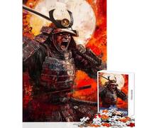 Jigsaw Puzzles 1000 Pieces for Teenagers Furious Samurai Warrior Painting Fun Games for The Whole Family Educational Toy Artists Collection, Fine Art (38X52cm)