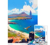 Jigsaw Puzzles 1000 Pieces for Teenagers Galapagos Islands Natural Joyful Shared Home Pastime Fun Thoughtful Selection (38x26cm)