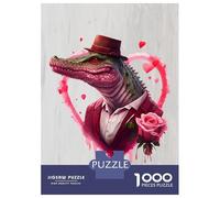 Jigsaw Puzzles 1000 Pieces for Teenagers Gangster Style Crocodile Puzzle for Adults Brain Teaser Game Stress Reliever for Birthday, Chrismas 70x50cm/1000pcs