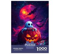 Jigsaw Puzzles 1000 Pieces for Teenagers Ghost in Pumpkin Teenager Puzzles Relax Games Stress Reliever Deal As Gifts for The Whole Family 52x38cm/1000pcs