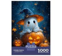 Jigsaw Puzzles 1000 Pieces for Teenagers Ghostly Pumpkin Patch Teenager Puzzles Relax Games Stress Reliever Deal As Gifts for The Whole Family 38x26cm/1000pcs