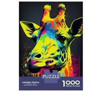 Jigsaw Puzzles 1000 Pieces for Teenagers Giraffe PopArt Animal Teenager Puzzles Relax Games Stress Reliever Deal As Gifts for The Whole Family 70x50cm/1000pcs
