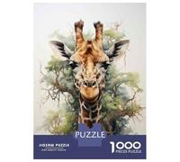 Jigsaw Puzzles 1000 Pieces for Teenagers Giraffe Wall Art Print-2 Puzzle for Adults Fun Games Enhance Memory Unique Birthday And Gifts 70x50cm/1000pcs