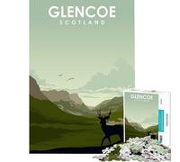 Jigsaw Puzzles 1000 Pieces for Teenagers Glencoe Scotland Poster Impossible Game Addictive Toys to Cultivate Patience Gifts Birthday Wall Art (Size 75x50cm)