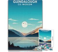 Jigsaw Puzzles 1000 Pieces for Teenagers Glendalough Ireland Family Fun & Game Night Difficult Hard Anti-Stress Toys Size 38x26cm