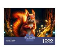 Jigsaw Puzzles 1000 Pieces for Teenagers Glowing Forest Squirrel Adult Jigsaw Hands-on Game But Fun And Humorous Stress Reduction Gifts 70x50cm/1000pcs
