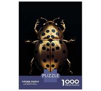 Jigsaw Puzzles 1000 Pieces for Teenagers Gold Dark Bug Insect Adult Jigsaw Hands-on Game Presents for Women for Birthday, Chrismas 38x26cm/1000pcs