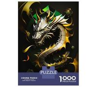 Jigsaw Puzzles 1000 Pieces for Teenagers Gold Silver Dragon Puzzle for Adults Brain Teaser Game Stress Reliever for Birthday, Chrismas 38x26cm/1000pcs