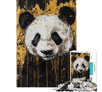 Jigsaw Puzzles 1000 Pieces for Teenagers Golden Panda Art Jigsaw 1000 Piece Relaxing Games Gifts Birthday Analysis And Logic (Size 50x75cm)