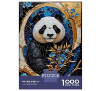 Jigsaw Puzzles 1000 Pieces for Teenagers Golden Panda Kintsugi Adult Jigsaw Puzzle Fun Games Improve Memory Help The Brain Exercise 52x38cm/1000pcs
