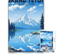 Jigsaw Puzzles 1000 Pieces for Teenagers Grand Teton National Park Family Fun & Game Night Difficult Hard Anti-Stress Toys Size 38x52cm