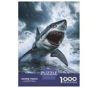 Jigsaw Puzzles 1000 Pieces for Teenagers Great White Shark Attack Teenager Puzzles Relax Games Stress Reliever Deal As Gifts for The Whole Family 70x50cm/1000pcs