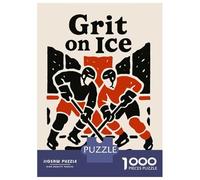 Jigsaw Puzzles 1000 Pieces for Teenagers Grit on Ice Hockey Jigsaw Puzzle Fun Games For Family Fun Deal As Gifts for The Whole Family 70x50cm/1000pcs