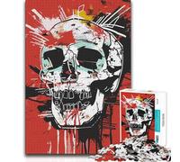 Jigsaw Puzzles 1000 Pieces for Teenagers Grunge Skull Street Art Challenging Game Toys Pattern Assembly Gifts Ideas (50x75cm)