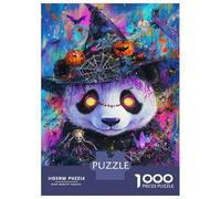 Jigsaw Puzzles 1000 Pieces for Teenagers Halloween Panda Magic-1 Adult Jigsaw Puzzle Fun Games Improve Memory Help The Brain Exercise 38x26cm/1000pcs
