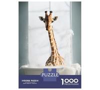 Jigsaw Puzzles 1000 Pieces for Teenagers Happy Giraffe in The Bath Puzzles for Adults DIY Toys Precision Cutting Help The Brain Exercise 52x38cm/1000pcs