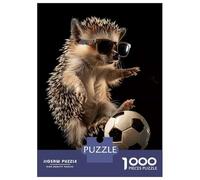 Jigsaw Puzzles 1000 Pieces for Teenagers Hedgehog Soccer Player Jigsaws for Adults Relax Games Staycation Kill Time Help The Brain Exercise 70x50cm/1000pcs