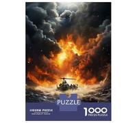 Jigsaw Puzzles 1000 Pieces for Teenagers Helicopter Rescue Amidst Inferno Jigsaw Puzzle Relaxing Games Analysis And Logic Stress Reduction Gifts 38x26cm/1000pcs
