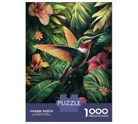 Jigsaw Puzzles 1000 Pieces for Teenagers Hummingbird in Tropical Paradise Puzzle for Adults Brain Teaser Game Stress Reliever for Birthday, Chrismas 52x38cm/1000pcs