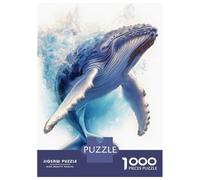 Jigsaw Puzzles 1000 Pieces for Teenagers Humpback Whale Splash Puzzle for Adults Brain Teaser Game Stress Reliever for Birthday, Chrismas 70x50cm/1000pcs
