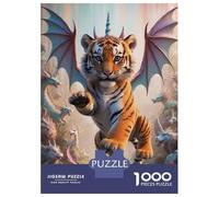Jigsaw Puzzles 1000 Pieces for Teenagers Hybrid Tiger Cub Dragon With Wings Jigsaws for Adults Fun Games Perfect Decoration Unique Birthday And Gifts 52x38cm/1000pcs