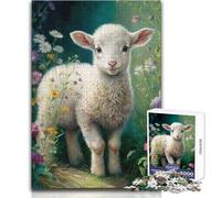 Jigsaw Puzzles 1000 Pieces for Teenagers Innocent Little Lamb Toy Intellectual Game Enhance Memory Gift Birthday Size 50x75cm