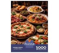 Jigsaw Puzzles 1000 Pieces for Teenagers Italian Feast with Pizza And Pasta Jigsaws for Adults Relaxing Games Analysis And Logic for Birthday, Chrismas 52x38cm/1000pcs