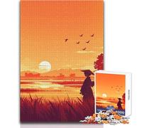 Jigsaw Puzzles 1000 Pieces for Teenagers Japanese Sunset Landscape Toy Intellectual Game Enhance Memory Gift Birthday Size 38x26cm