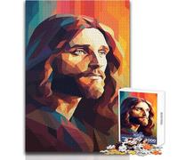 Jigsaw Puzzles 1000 Pieces for Teenagers Jesus Christ Portrait Toy Intellectual Game Enhance Memory Gift Birthday Size 38x52cm