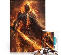 Jigsaw Puzzles 1000 Pieces for teenagers Knight Heroes and Fire Mustermontage Tolles Geschenk für Spiele52x38cm