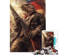 Jigsaw Puzzles 1000 Pieces for Teenagers Komodo Warrior Leading Revolution Jigsaw Puzzle Brain Teaser Game Precision Cutting for Birthday, Chrismas (Size 38x26cm)