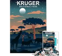 Jigsaw Puzzles 1000 Pieces for Teenagers Kruger National Park Art Impossible Game Addictive Toys to Cultivate Patience Gifts Birthday Wall Art (Size 38x52cm)