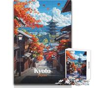 Jigsaw Puzzles 1000 Pieces for Teenagers Kyoto Japan Autumn Landscape Beautiful Design Game Difficult Challenge Anti-Stress Toys Size 50x75cm