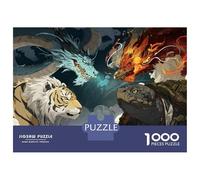 Jigsaw Puzzles 1000 Pieces for Teenagers Legendary Creatures Battle Adult Jigsaw Puzzle Relax Games Analysis And Logic Unique Birthday And Gifts 38x26cm/1000pcs