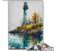 Jigsaw Puzzles 1000 Pieces for Teenagers Lighthouse In The Storm Brainteaser Family Games Analysis And Logic Educational Toy (size 38x52cm)