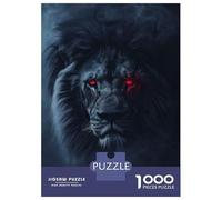 Jigsaw Puzzles 1000 Pieces for Teenagers Lion Dark Black Evil Glow Jigsaws for Adults Relax Games Staycation Kill Time Help The Brain Exercise 70x50cm/1000pcs