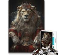 Jigsaw Puzzles 1000 Pieces for Teenagers Lion Monarch of The Wild Learning Educational Birthday Gifts for And 14 Years And over (size 38x26cm)