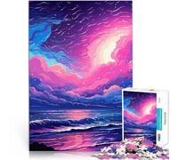 Jigsaw Puzzles 1000 Pieces for teenagers Lofi Sea Cloud Pixel Art Familienspaß Lernspiel für Geburtstag, Weihnachten50x70cm