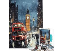 Jigsaw Puzzles 1000 Pieces for Teenagers London Snowscape Jigsaw 1000 Piece Relaxing Games Gifts Birthday Analysis And Logic (Size 50x75cm)
