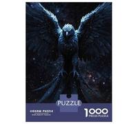 Jigsaw Puzzles 1000 Pieces for Teenagers Lone Eagle Soars Night Sky Jigsaws for Adults Fun Games Perfect Decoration Unique Birthday And Gifts 52x38cm/1000pcs