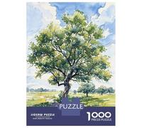 Jigsaw Puzzles 1000 Pieces for Teenagers Lone Summer Tree Jigsaw for Adults Toy Wall Decor Precision Cutting Stress Reduction Gifts 52x38cm/1000pcs
