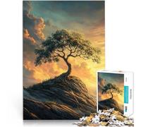 Jigsaw Puzzles 1000 Pieces for teenagers Lone Tree Sunset pädagogische Herausforderung Kunstwerk Geschenk52x38cm