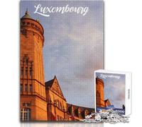 Jigsaw Puzzles 1000 Pieces for Teenagers Luxembourg City Beautiful Design Game Difficult Challenge Anti-Stress Toys Size 50x75cm