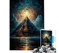 Jigsaw Puzzles 1000 Pieces for Teenagers Maya Pyramid in Desert Jigsaw 1000 Pieces Home Decoration Toys Wall Decoration Deal As Gifts for The Whole Family (38x52cm)