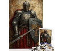Jigsaw Puzzles 1000 Pieces for Teenagers Medieval Knight in Armor Fun Games for The Whole Family Educational Toy Artists Collection, Fine Art (38X26cm)