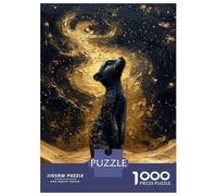 Jigsaw Puzzles 1000 Pieces for Teenagers Meerkat Gazing at Golden Galaxy Jigsaw for Adults Relaxing Games Improve Memory Stress Reduction Gifts 52x38cm/1000pcs