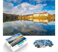 Jigsaw Puzzles 1000 Pieces for teenagers Monastery in the Mirror Familienspaß Geburtstagsgeschenk, Geschenke, Wandkunst75x50cm
