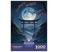 Jigsaw Puzzles 1000 Pieces for Teenagers Moonlight in Torii Gate Jigsaws for Adults Toy Wall Decor Analysis And Logic Help The Brain Exercise 70x50cm/1000pcs