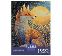 Jigsaw Puzzles 1000 Pieces for Teenagers Moonlit Fox Whispers Adult Jigsaw Puzzle Fun Games Improve Memory Help The Brain Exercise 70x50cm/1000pcs